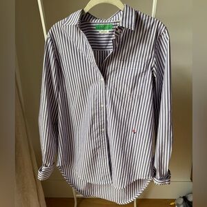 Clare V striped button down XS